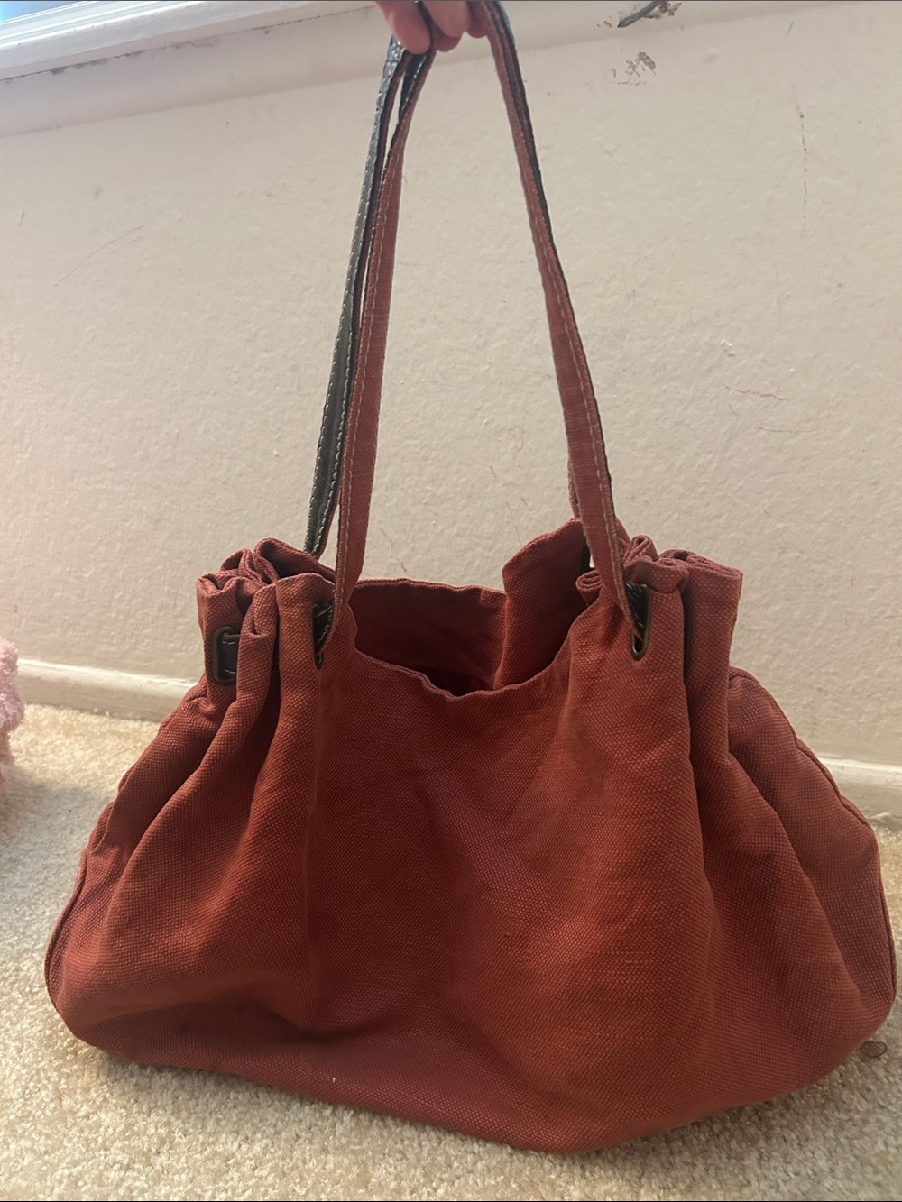 Old Navy Rust-Tone Canvas Shoulder Tote